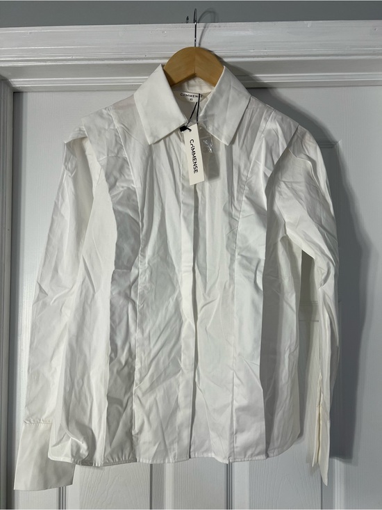 Commense Tops - Commense White Lightweight Men's Shirt Jacket